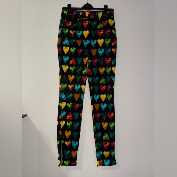 PRE-OWNED - Versace Printed Cotton Denim Jeans - Size 28 IT - 6 US - Picture 9 of 11